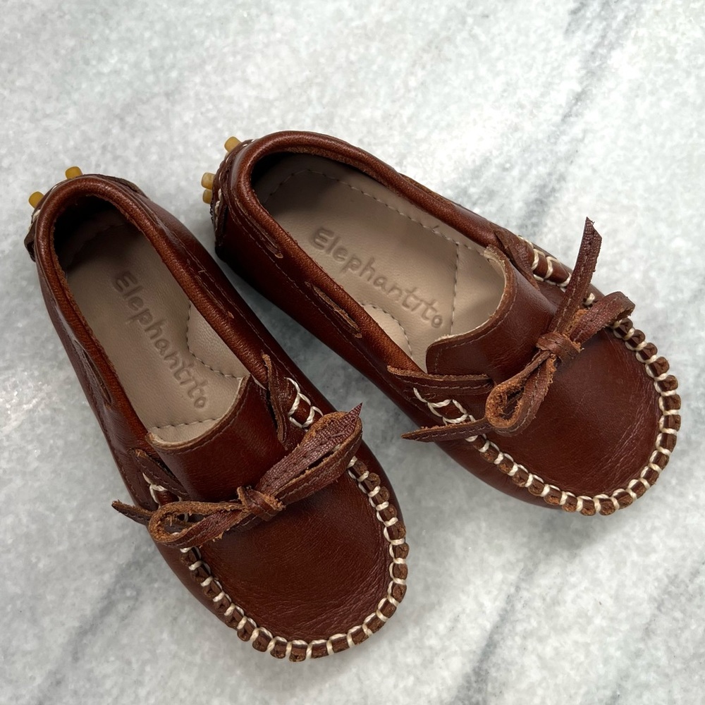 Elephantito Baby Boy's Leather Driving Loafers - Apache